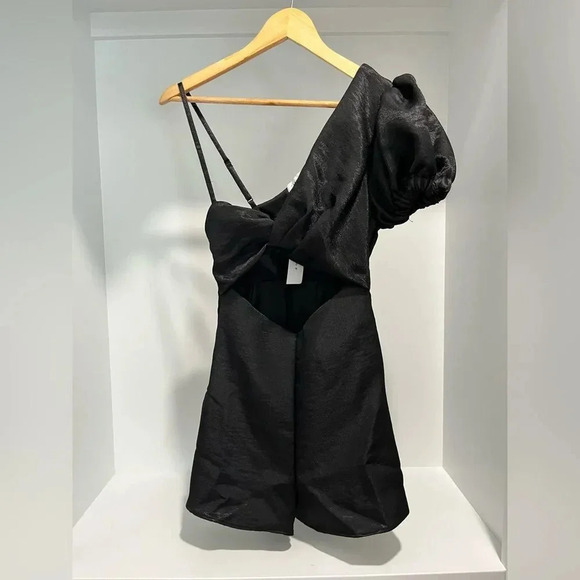 Top Shop one shoulder romper in black NWT size 2 womens - Picture 12 of 12